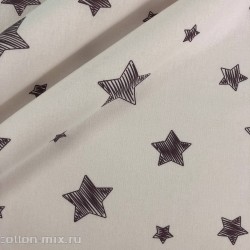 Бязь Звезды на светлом фоне (Мерный лоскут)-1.85
