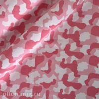 Плательная ткань розовый камуфляж