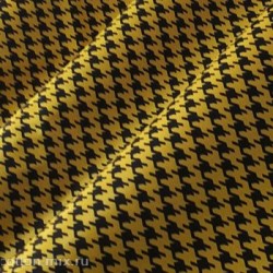 Курточная ткань гусиные лапки на жёлтом