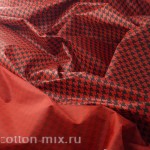 Курточная ткань гусиные лапки на красном