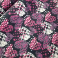 Флис Сердечки (Мерный лоскут)