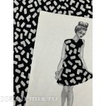 Батист  черно-белый